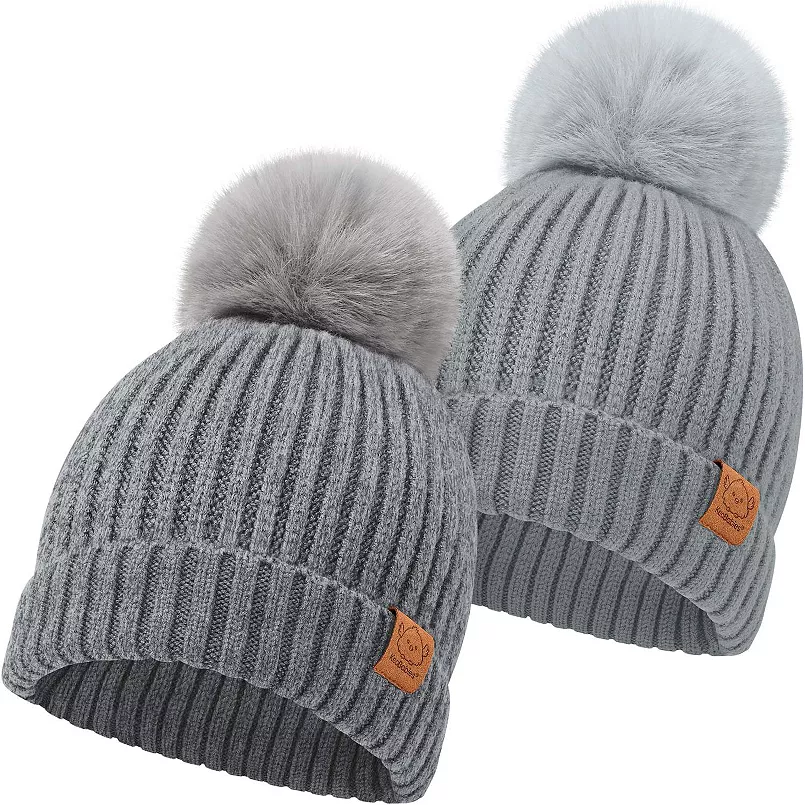 Keababies 2pk Pom Baby Winter Hats | Kohls