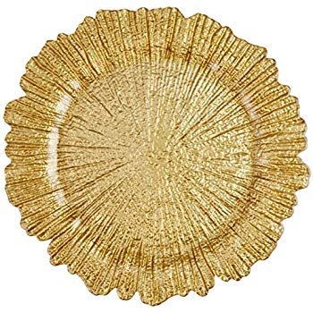 Holiday Serveware that Shines as Brightly as Christmas Morning, Party Flower Elegant Plastic Reef Charger Plat