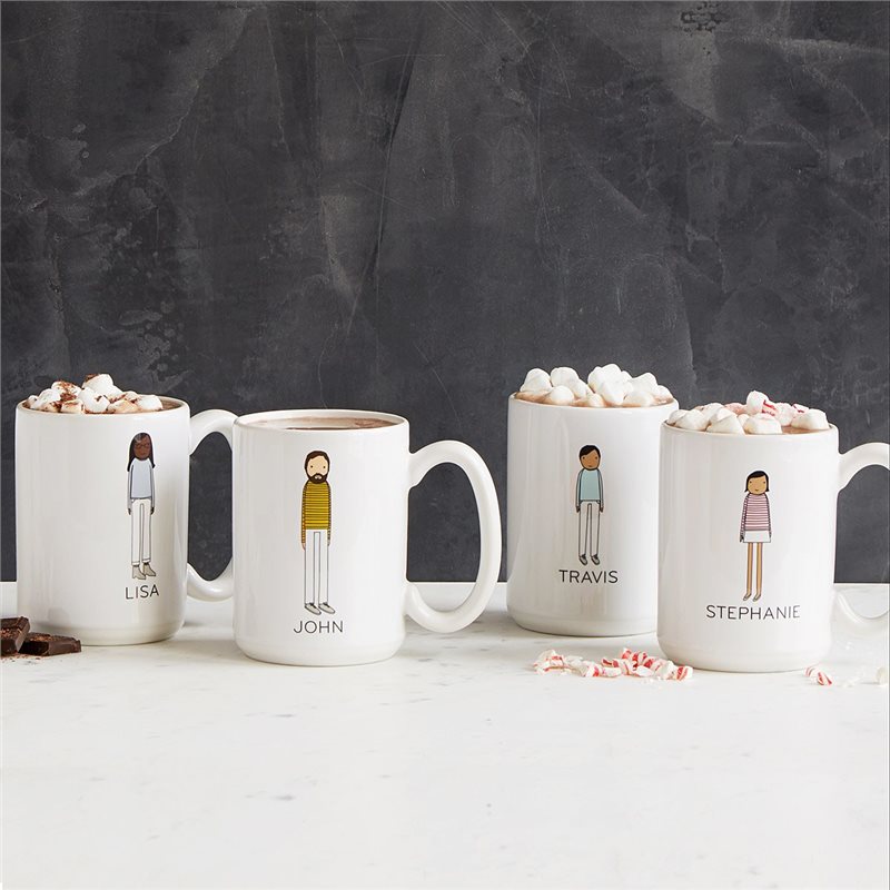 Wedding Registry Items for Couples with Kids, Personalized Family Mugs