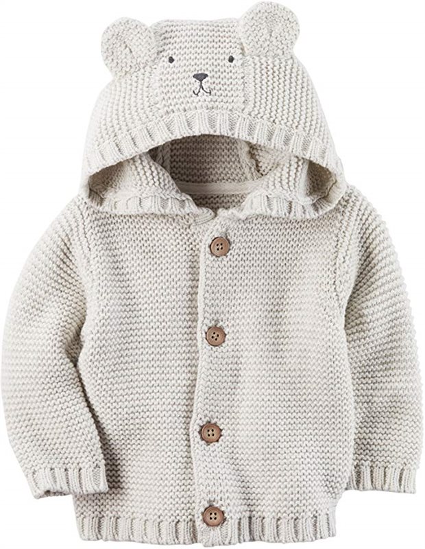 Best Winter Baby Clothes of 2019, Carter's Baby Boys Cotton Zip-Up Cardigan