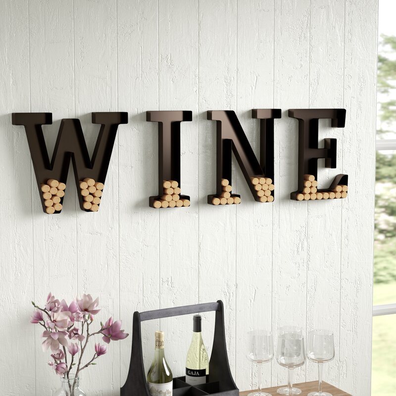 Best Wedding Gifts for Wine Lovers, Wall Mount “WINE” Cork Holder