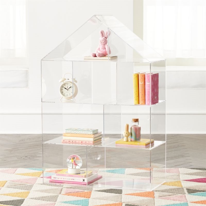 How to Create a Gender Neutral Nursery, Acrylic House Bookcase