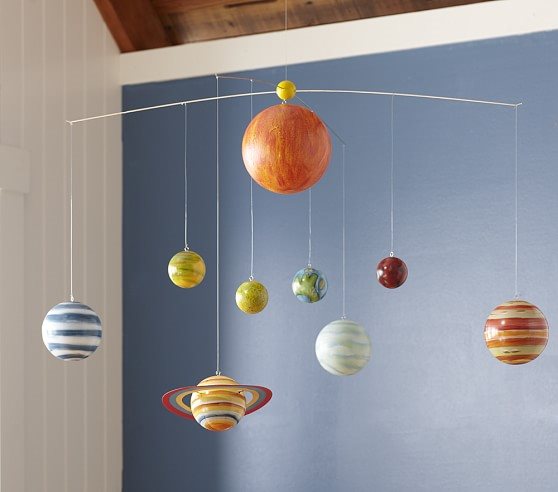 How to Create a Gender Neutral Nursery, Planet Ceiling Mobile