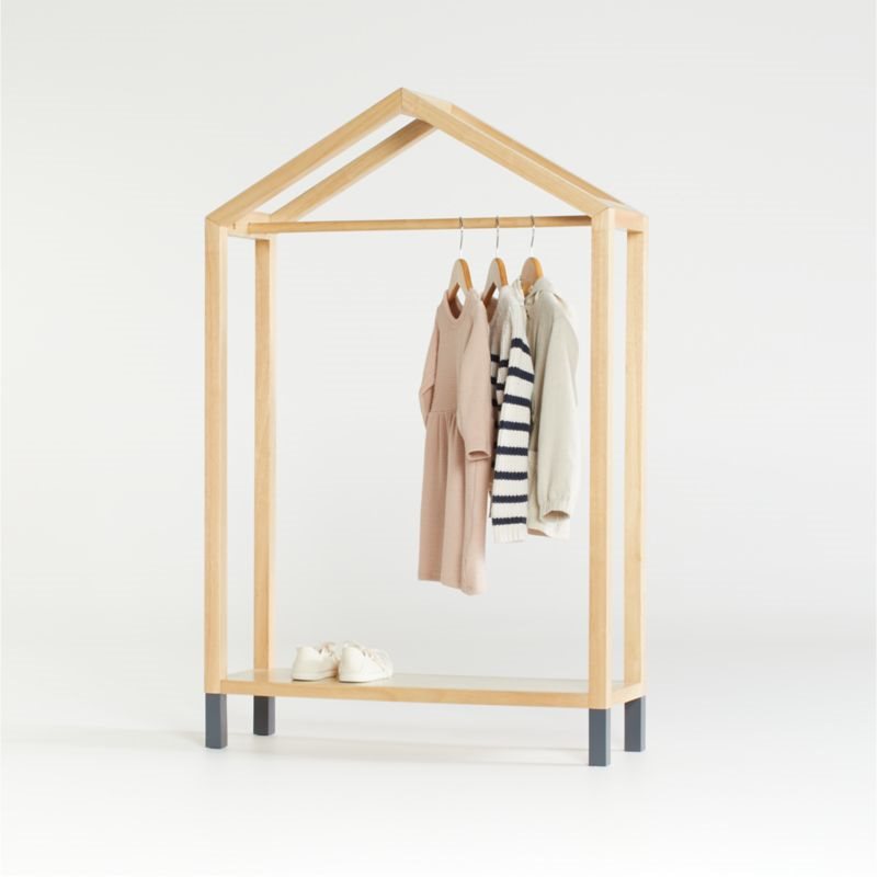 How to Organize All That Baby Stuff at Home, House Shaped Garment Rack