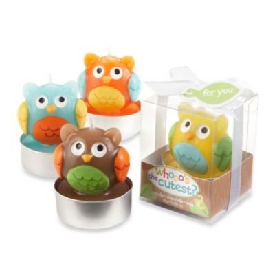 Tips for Organizing a Virtual Baby Shower, Baby Owl “Whooo’s the Cutest” Assorted Candles