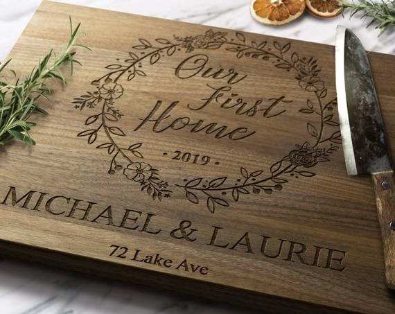 Wedding Shower Gifts Under $25, Our First Home Cutting Board