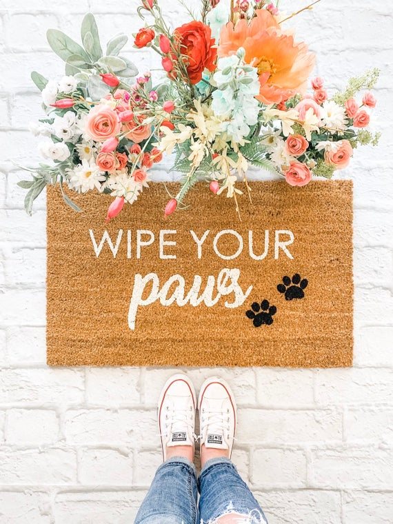 22 Wedding Registry Gifts Perfect for Pet Lovers, Wipe Your Paws Welcome Mat