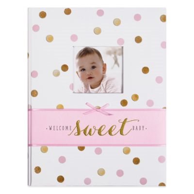 18 Sweet Baby Memory Books to Add to Your Registry, Sweet Sparkle “Welcome Sweet Baby” Memory Book