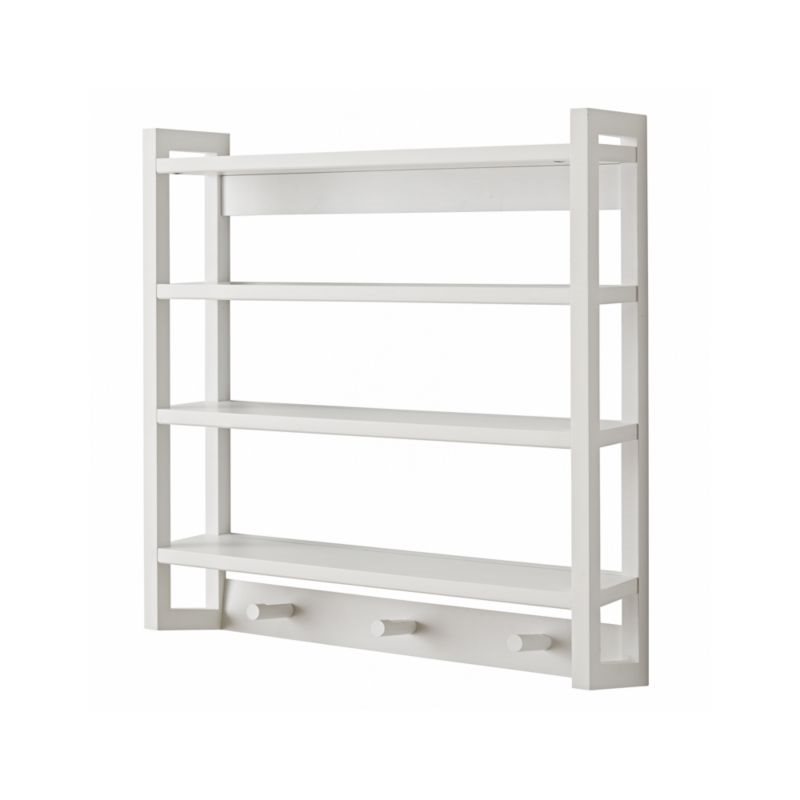 Small-Space Nursery Solutions with Style to Spare, Beaumont White Wall Rack