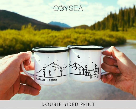 19 Personalized Wedding Gifts to Remember Your Special Day, Personalized Camp Mugs