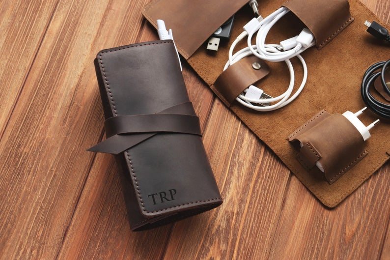 19 Personalized Wedding Gifts to Remember Your Special Day, Leather Cord Organizer