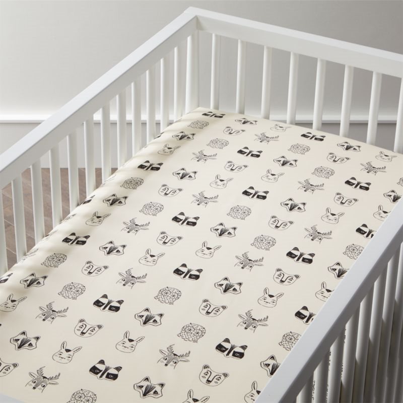How to Convert a Toddler Room to a Toddler + Baby Shared Bedroom, Organic Roxy Marj Woodland Animal Crib Fitted Sheet