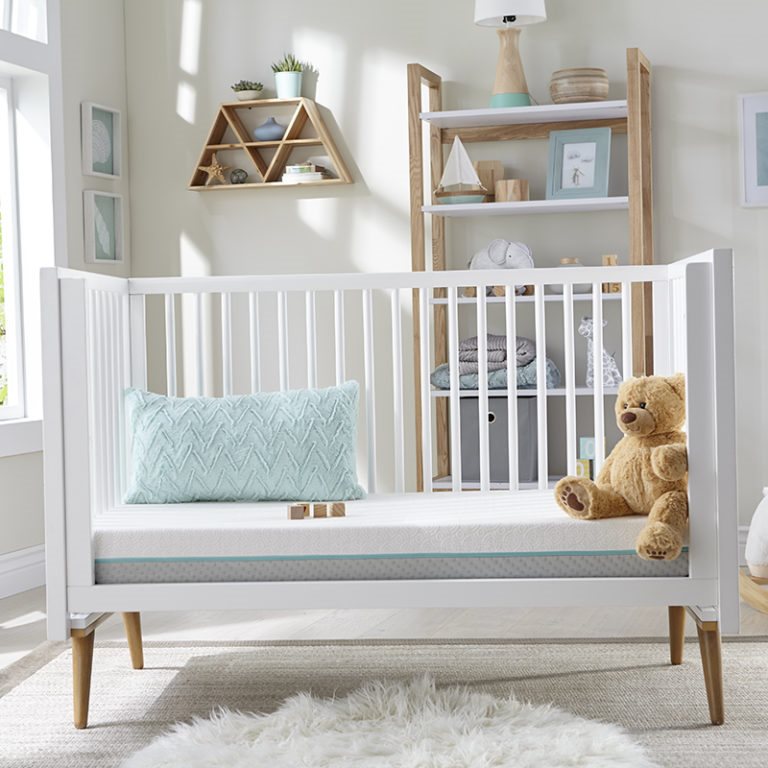 Baby Safety Month with JPMA: How to Create a Safe Sleep Environment for Baby, Kolcraft Tempur-Pedic TEMPUR-Dream Baby Crib Mattress from Tempur-Pedic Baby