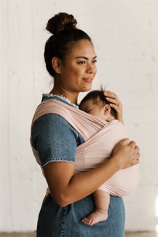 Baby Wraps: The Easy, Cozy Way to Keep Baby Close and Safe, Blush Swiss Dot from Solly Baby