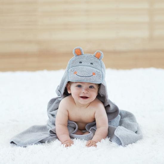Just Born, Just Born Love to Bathe Hippo Hooded Towel