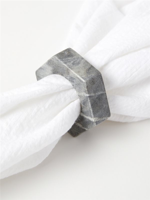 Be Home, Marble Hexagon Napkin Ring