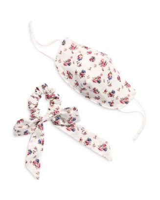 Free People, Floral Mask & Scrunchie Bow Set
