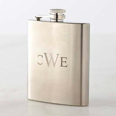 Stainless-Steel Engraved Flask, Williams Sonoma
