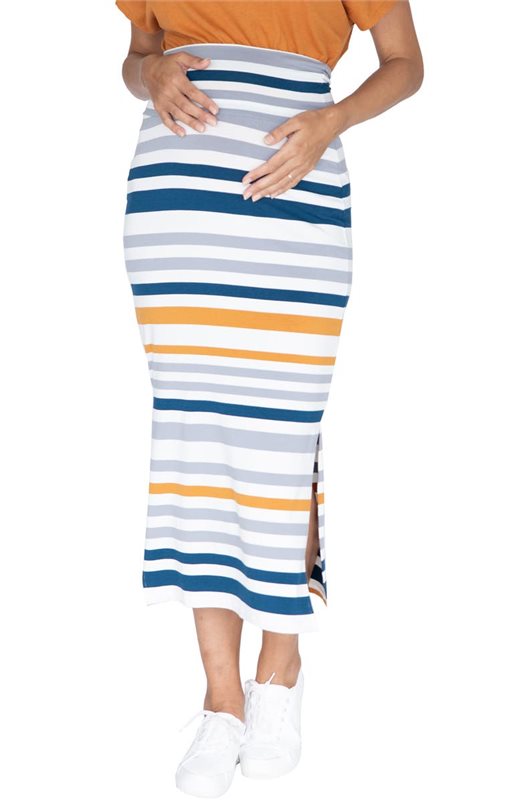 The Ruched Maternity Midi Skirt in Breezy Blue – ANGEL MATERNITY