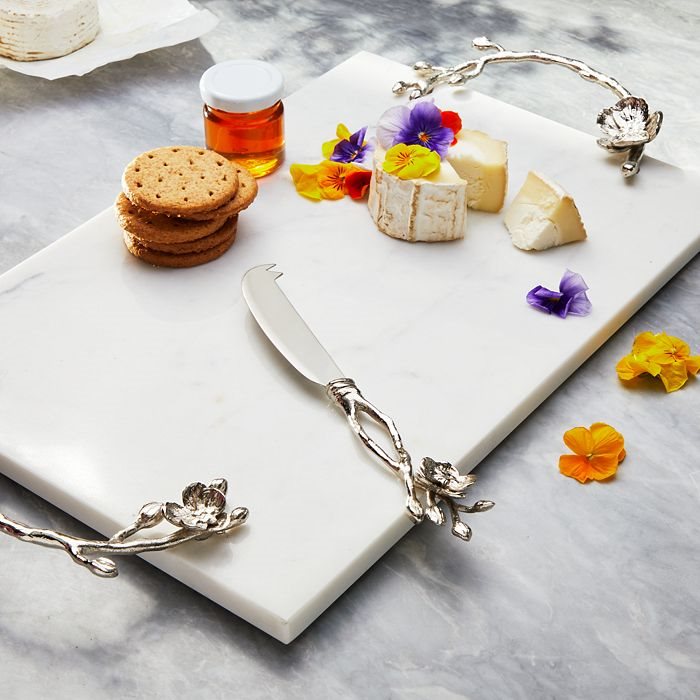 Michael Aram White Orchid Cheese Board with Knife, Michael Aram