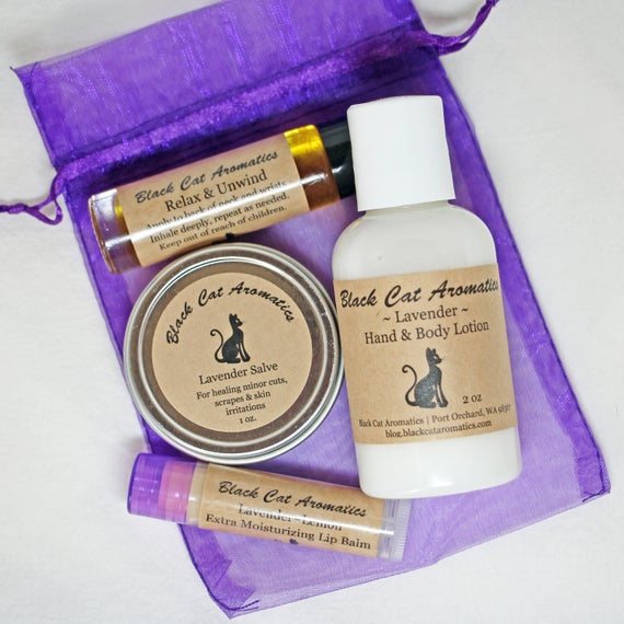 Lavender Aromatherapy Gift Set, Etsy