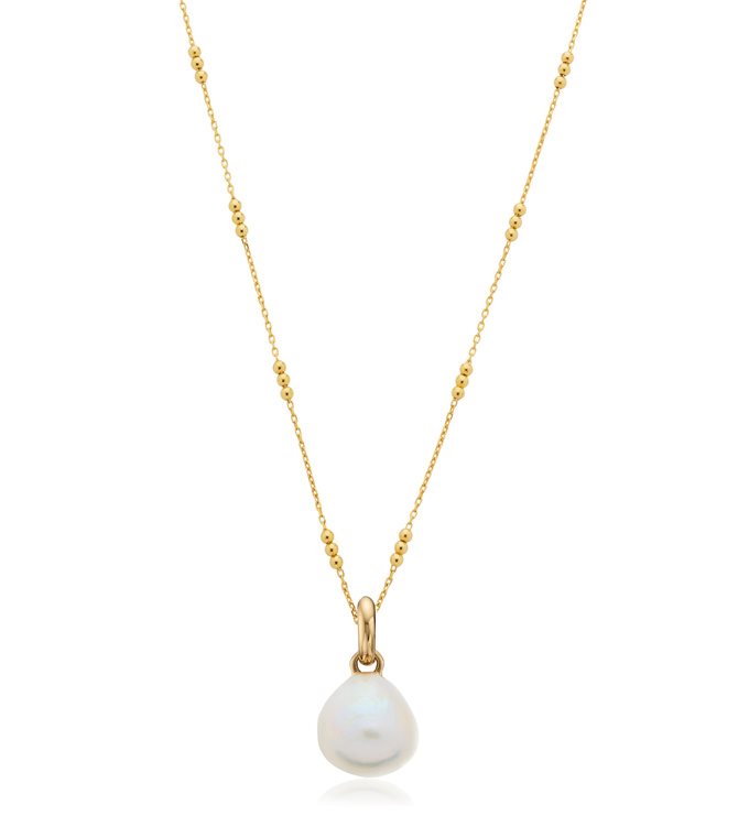 Nura Pearl Triple Beaded Necklace, Monica Vinader