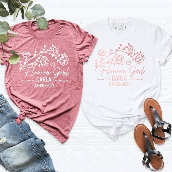 Custom Flower Girl Shirt Wedding Shirt | Etsy