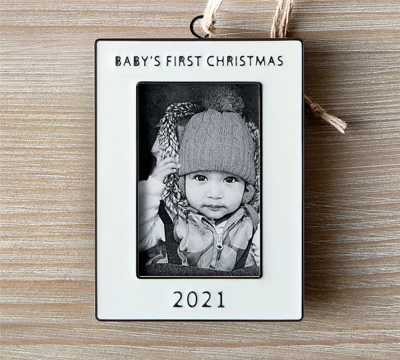 Baby's First Christmas Frame Ornament | Pottery Barn