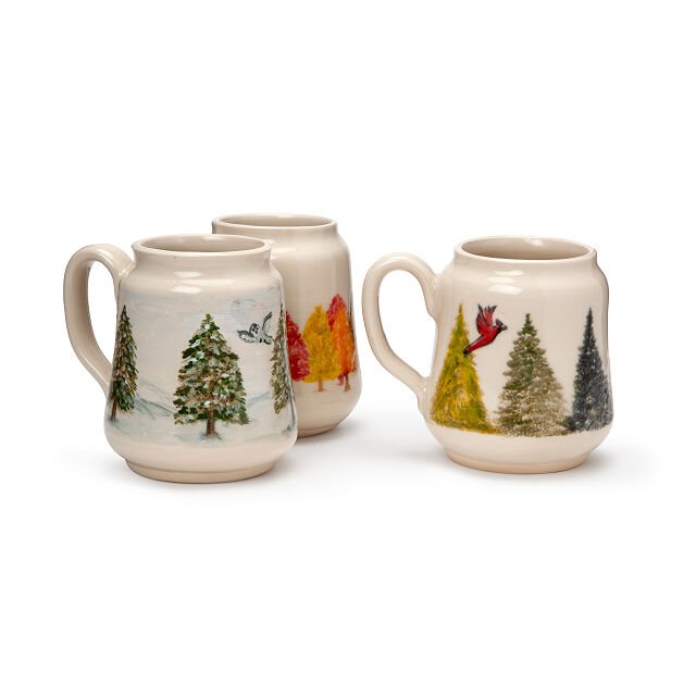 Hand-Painted Forest Mug | Uncommon Goods