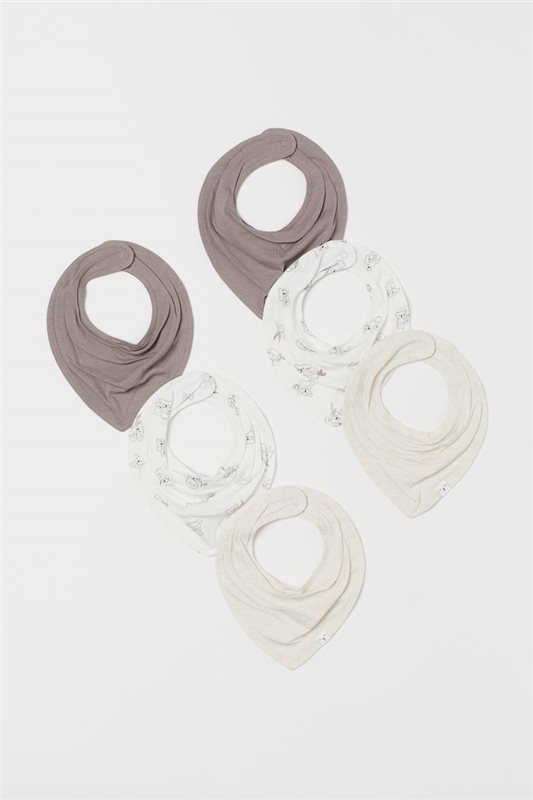 6-pack Triangular Scarves - White/koalas - Kids | H&M US