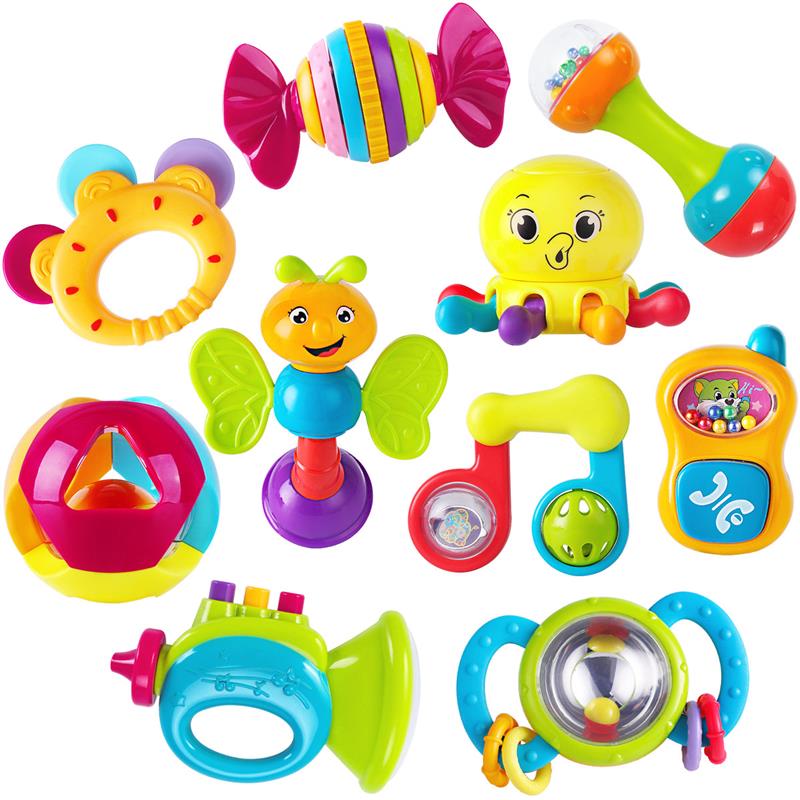 10pcs Baby Rattle Infant Toys | iPlay iLearn Toys
