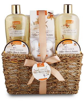 Lovery White Rose and Jasmine Bath and Body Home Spa Set | Macy's