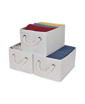 StorageWorks 11L Foldable Fabric Storage Bin with Cotton Rope Handles 2 | Macy's