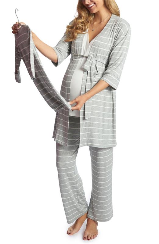 Everly Grey Analise During & After 5-Piece Maternity/Nursing Sleep Set | Nordstrom