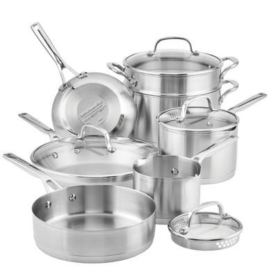 Kitchenaid 3-ply Base Stainless Steel 11pc Cookware Set | Target
