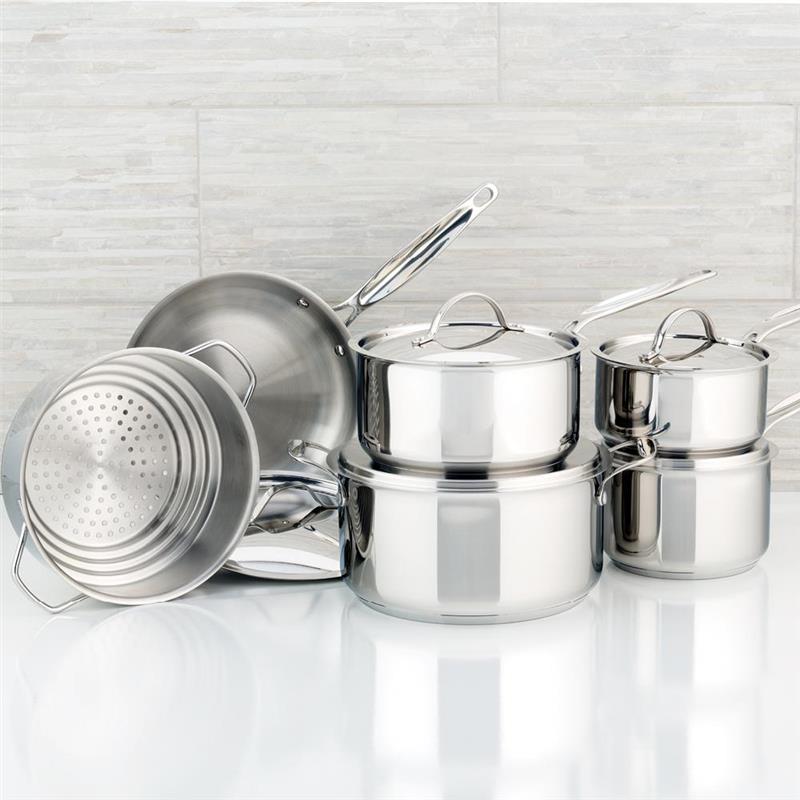 Meyer Confederation Stainless Steel Cookware Set, 11-Piece, Made in Ca – Meyer Canada