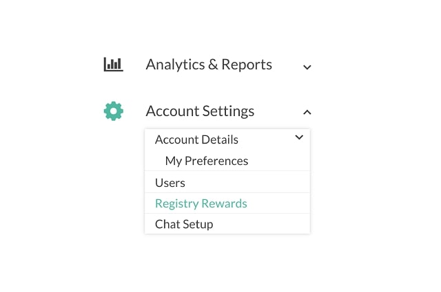Registry Rewards: A New Perk Created Just For You, MyRegistry analytics and reports page.
