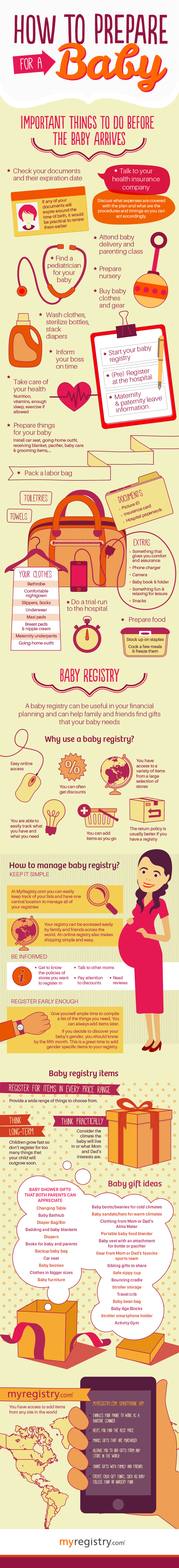How to Prepare For a Baby Infographic