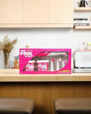 Amazon.com: Stardrops - The Pink Stuff - The Miracle Scrubber Kit - 2 Tubs of The Miracle Cleaning Paste With Electric Scrubber Tool and 4 Cleaning Br