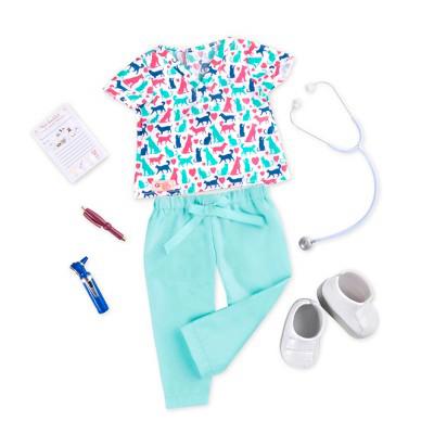 Our Generation Healthy Paws Pet Care Vet Outfit for 18 Dolls: Doll Clothing & Accessories Set : Target