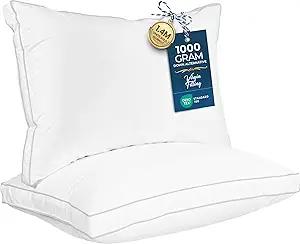 Amazon.com: Utopia Bedding Bed Pillows for Sleeping Queen Size (White), Set of 2, Soft & Fluffy Pillow with Down Alternative Filling, Cooling, Hotel Q