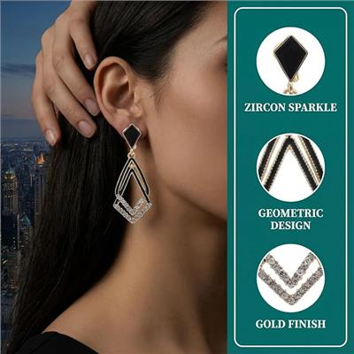 Amazon.com: Clip On Earrings For Women, Hypoallergenic, Wont Fall Off & Dont Pinch, They Look Pierced, But Dont Need Pierced (Black Diamond Ear Cli