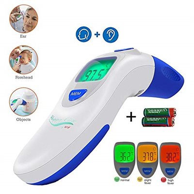 Amazon.com: Baby, Children's, Adult Ear and Forehead Digital Thermometer - Temporal Electronic Infrared, Dual F & C Temperature Mode, Fast 1 Second Re