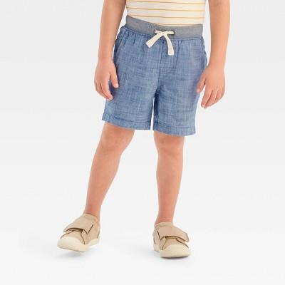 Toddler Boys Chambray Solid Pull-on Above Knee Shorts - Cat & Jack™ Blue 2t : Target