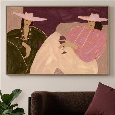 Temple & Webster Sangria Sisters Framed Canvas Wall Art