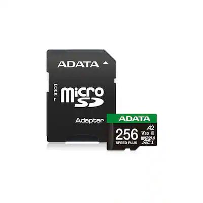 ADATA Speed Plus 256GB microSDXC Card with Adapter Fast Read Up to 180MB/s