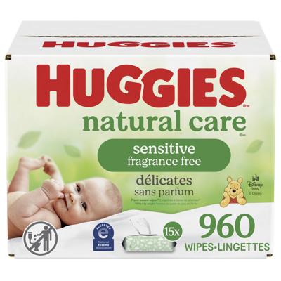 Huggies Natural Care Sensitive Baby Wipes, Unscented, 960 Count - Walmart.ca