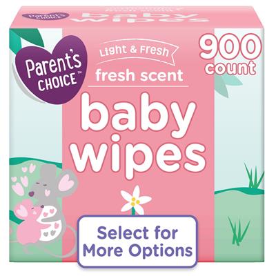 Parents Choice Fresh Scent Baby Wipes, 900 Count (Select for More Options) - Walmart.com