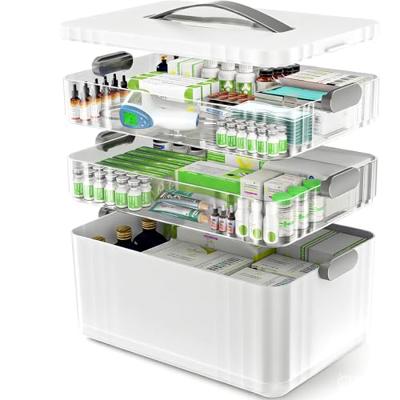 ARSTPEOE 3-Tier Medicine Organizer - Portable Medicine Cabinet with Handle