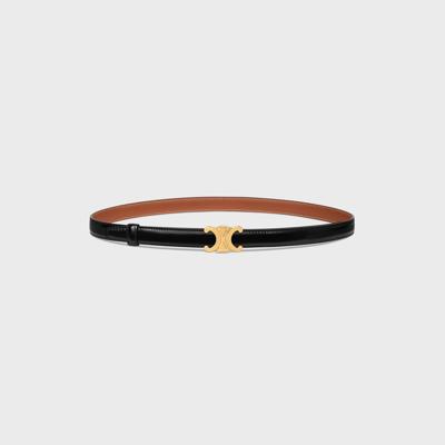 TRIOMPHE BUCKLE 18MM IN METAL & REVERSIBLE STRAP 18MM IN TAURILLON AND NATURAL CALFSKIN | CELINE